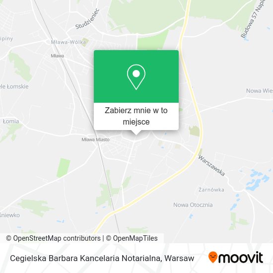 Mapa Cegielska Barbara Kancelaria Notarialna