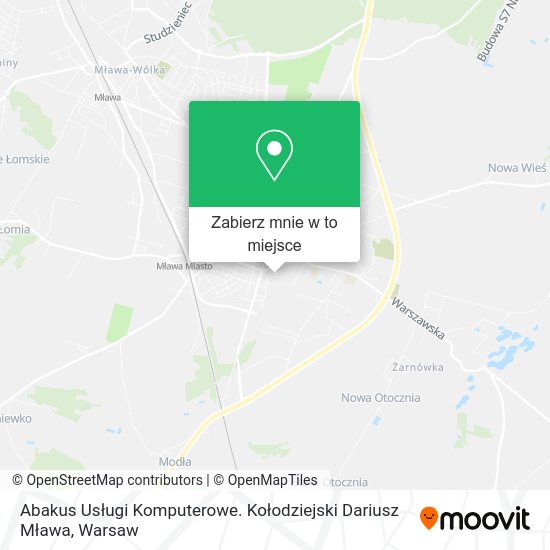 Mapa Abakus Usługi Komputerowe. Kołodziejski Dariusz Mława