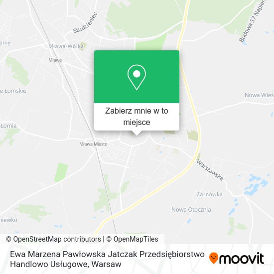 Mapa Ewa Marzena Pawłowska Jatczak Przedsiębiorstwo Handlowo Usługowe