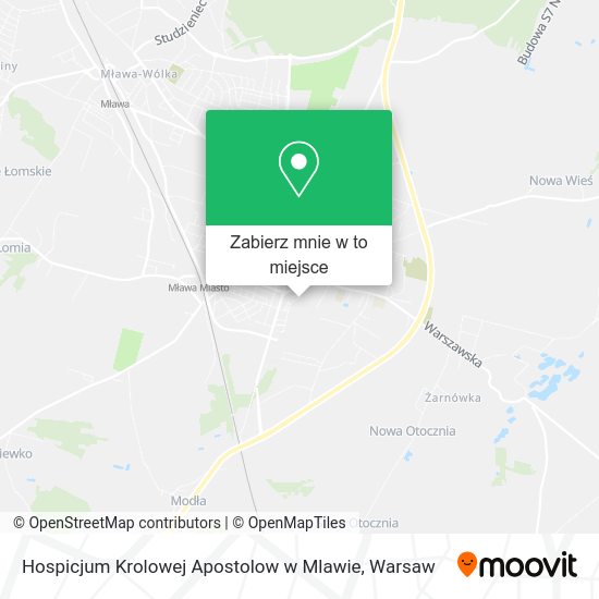 Mapa Hospicjum Krolowej Apostolow w Mlawie