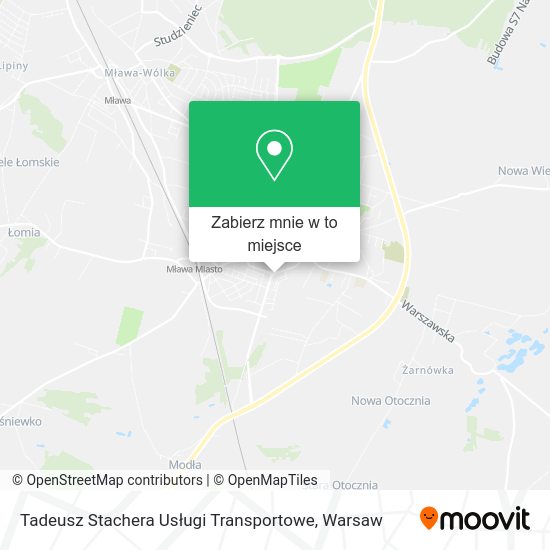 Mapa Tadeusz Stachera Usługi Transportowe