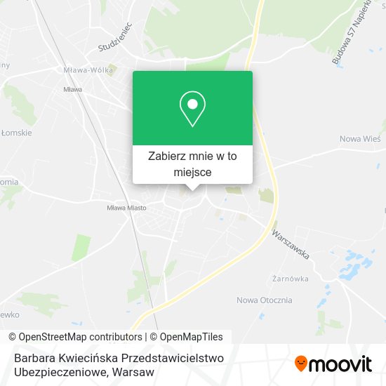 Mapa Barbara Kwiecińska Przedstawicielstwo Ubezpieczeniowe