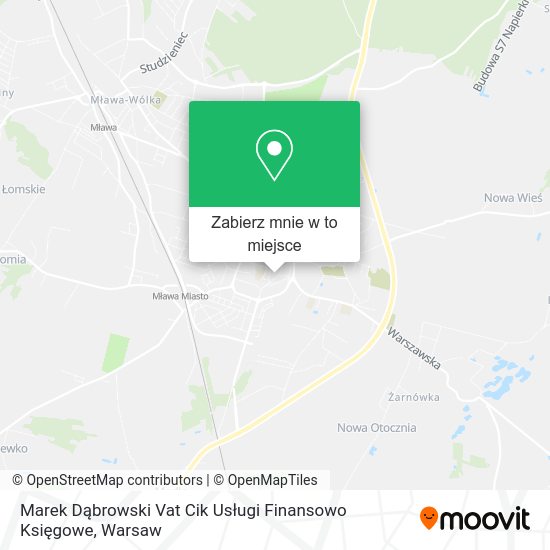 Mapa Marek Dąbrowski Vat Cik Usługi Finansowo Księgowe