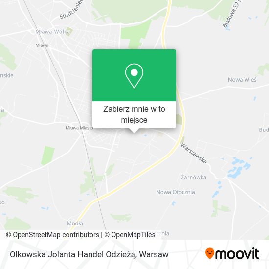 Mapa Olkowska Jolanta Handel Odzieżą