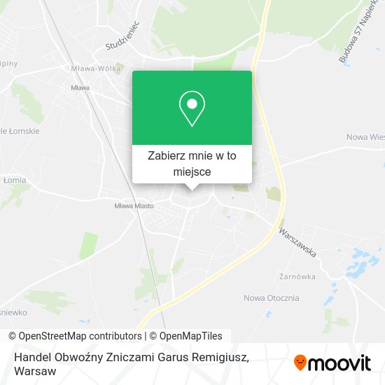 Mapa Handel Obwoźny Zniczami Garus Remigiusz