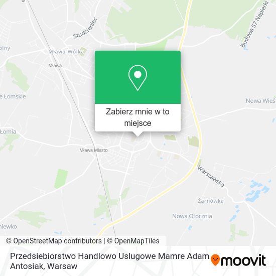 Mapa Przedsiebiorstwo Handlowo Uslugowe Mamre Adam Antosiak