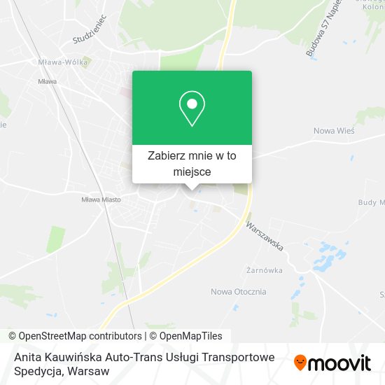 Mapa Anita Kauwińska Auto-Trans Usługi Transportowe Spedycja