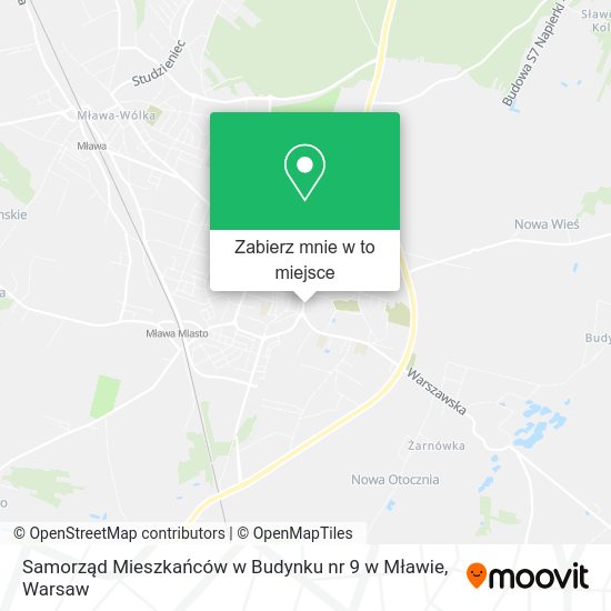 Mapa Samorząd Mieszkańców w Budynku nr 9 w Mławie