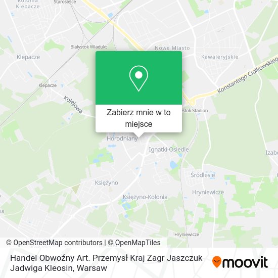 Mapa Handel Obwoźny Art. Przemysł Kraj Zagr Jaszczuk Jadwiga Kleosin