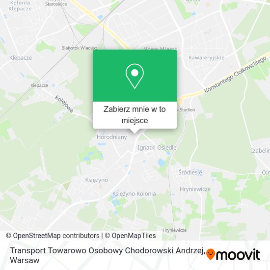 Mapa Transport Towarowo Osobowy Chodorowski Andrzej