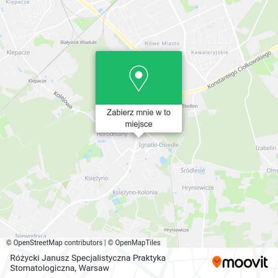 Mapa Różycki Janusz Specjalistyczna Praktyka Stomatologiczna