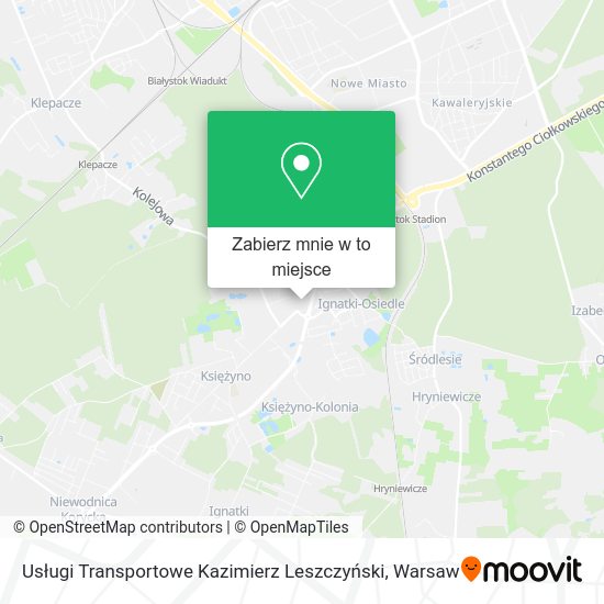 Mapa Usługi Transportowe Kazimierz Leszczyński