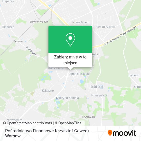 Mapa Pośrednictwo Finansowe Krzysztof Gawęcki