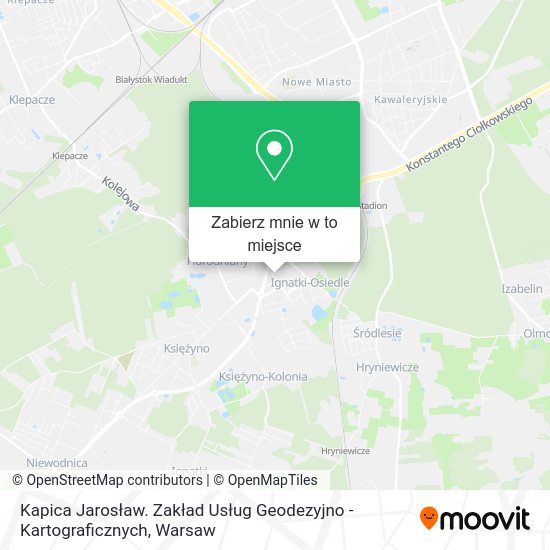 Mapa Kapica Jarosław. Zakład Usług Geodezyjno - Kartograficznych