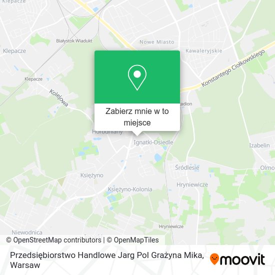 Mapa Przedsiębiorstwo Handlowe Jarg Pol Grażyna Mika