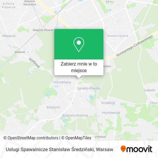 Mapa Usługi Spawalnicze Stanisław Średziński