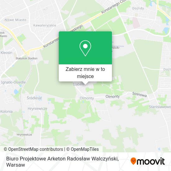 Mapa Biuro Projektowe Arketon Radosław Walczyński