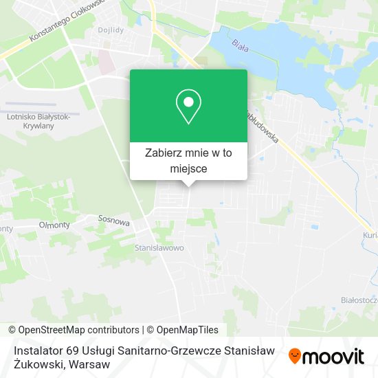 Mapa Instalator 69 Usługi Sanitarno-Grzewcze Stanisław Żukowski