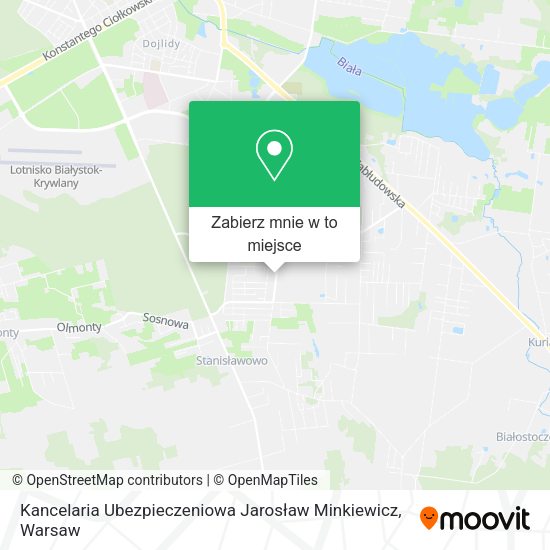 Mapa Kancelaria Ubezpieczeniowa Jarosław Minkiewicz