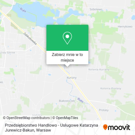 Mapa Przedsiębiorstwo Handlowo - Usługowe Katarzyna Jurewicz-Bakun