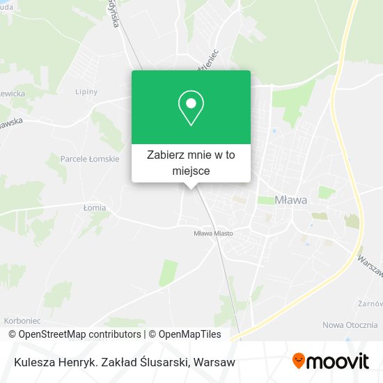 Mapa Kulesza Henryk. Zakład Ślusarski