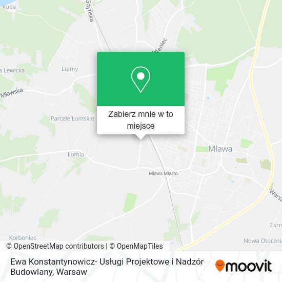 Mapa Ewa Konstantynowicz- Usługi Projektowe i Nadzór Budowlany