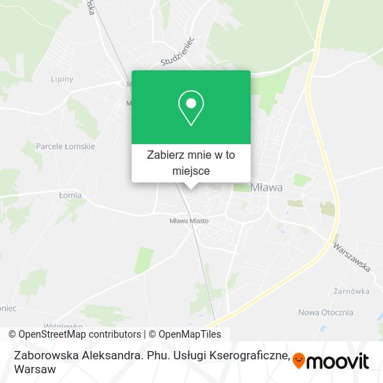 Mapa Zaborowska Aleksandra. Phu. Usługi Kserograficzne