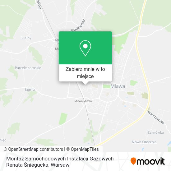 Mapa Montaż Samochodowych Instalacji Gazowych Renata Śniegucka