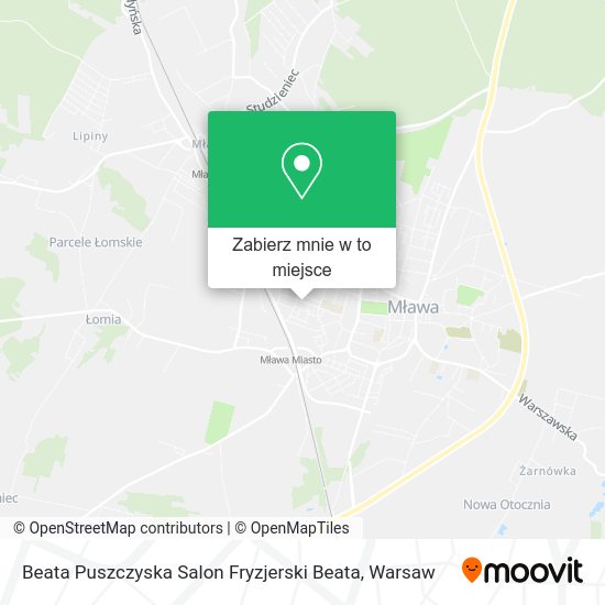 Mapa Beata Puszczyska Salon Fryzjerski Beata