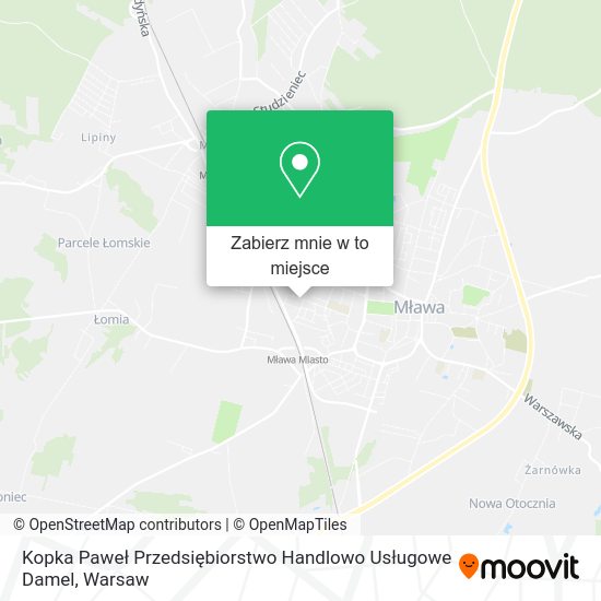 Mapa Kopka Paweł Przedsiębiorstwo Handlowo Usługowe Damel