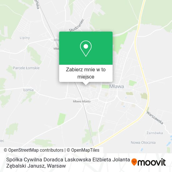 Mapa Spółka Cywilna Doradca Laskowska Elżbieta Jolanta Zębalski Janusz