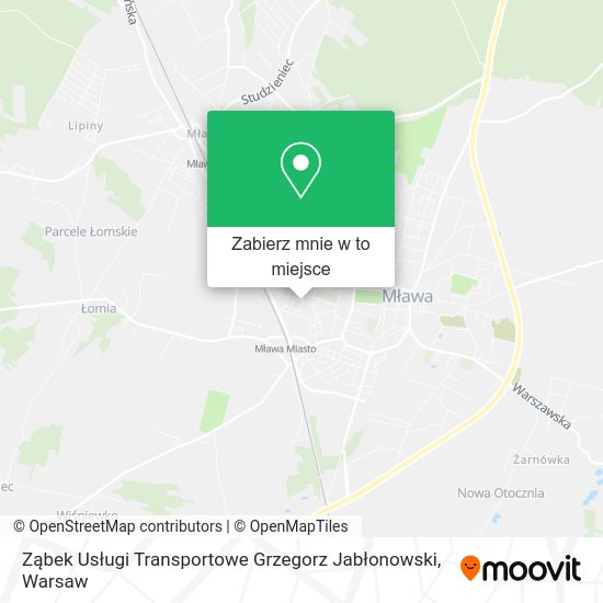 Mapa Ząbek Usługi Transportowe Grzegorz Jabłonowski