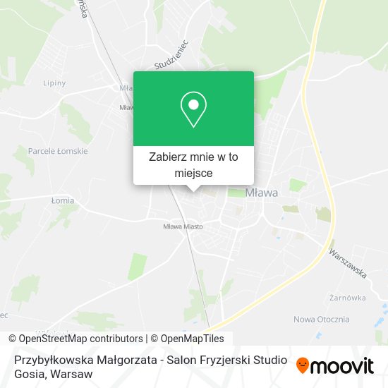 Mapa Przybyłkowska Małgorzata - Salon Fryzjerski Studio Gosia