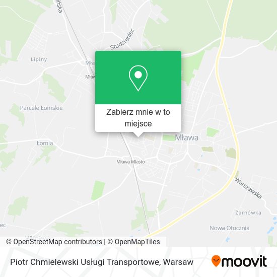 Mapa Piotr Chmielewski Usługi Transportowe