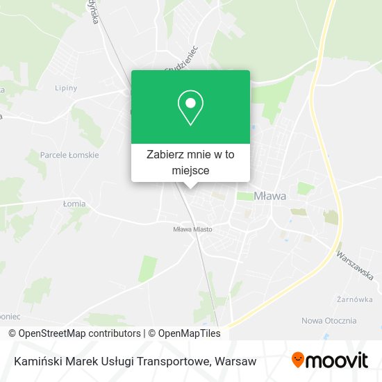 Mapa Kamiński Marek Usługi Transportowe