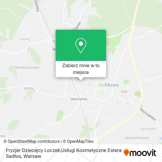 Mapa Fryzjer Dziecięcy Loczek,Usługi Kosmetyczne Estera Sadłos