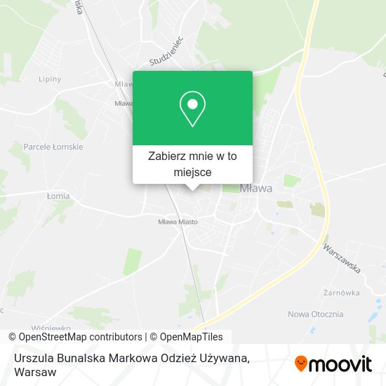 Mapa Urszula Bunalska Markowa Odzież Używana