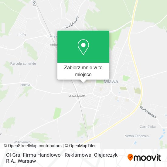 Mapa Ol-Gra. Firma Handlowo - Reklamowa. Olejarczyk R.A.