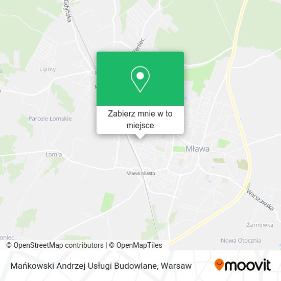 Mapa Mańkowski Andrzej Usługi Budowlane