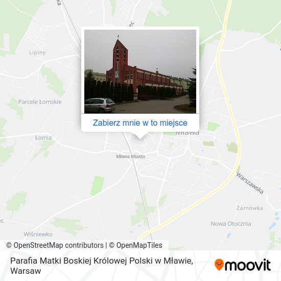 Mapa Parafia Matki Boskiej Królowej Polski w Mławie