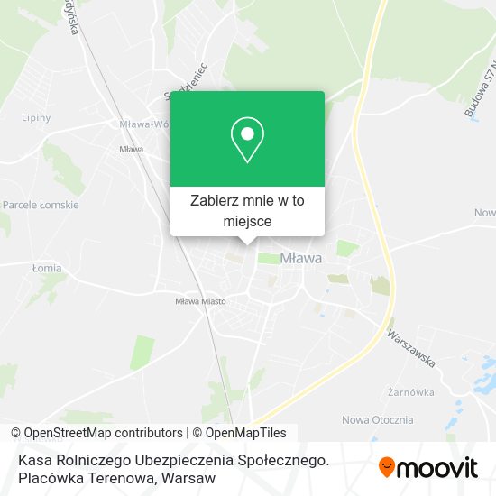 Mapa Kasa Rolniczego Ubezpieczenia Społecznego. Placówka Terenowa