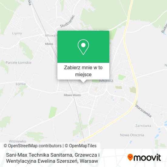 Mapa Sani-Max Technika Sanitarna, Grzewcza i Wentylacyjna Ewelina Szerszeń