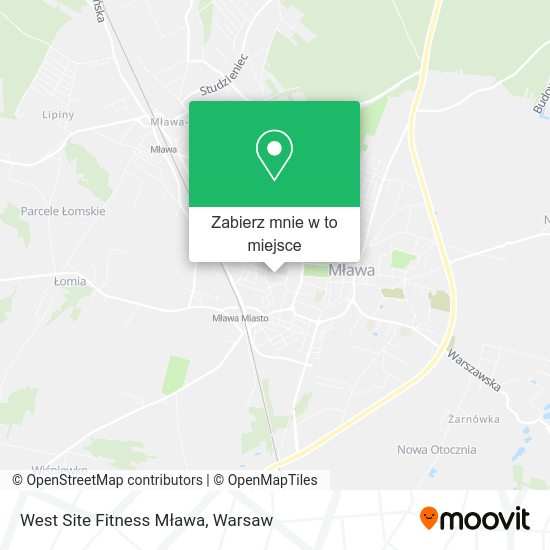 Mapa West Site Fitness Mława