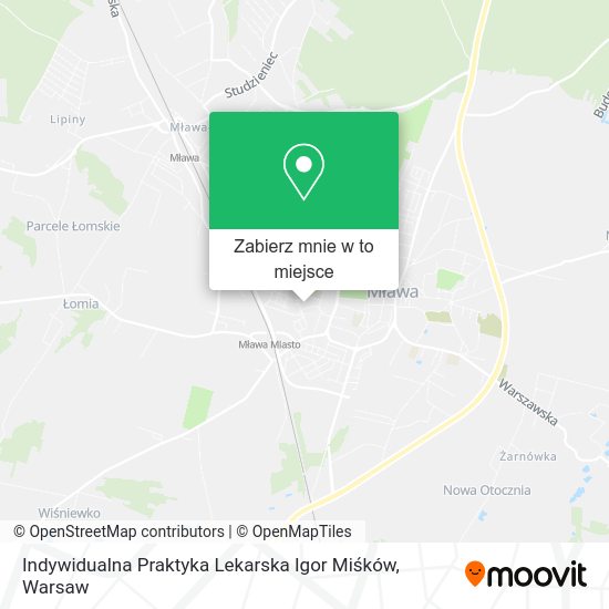 Mapa Indywidualna Praktyka Lekarska Igor Miśków