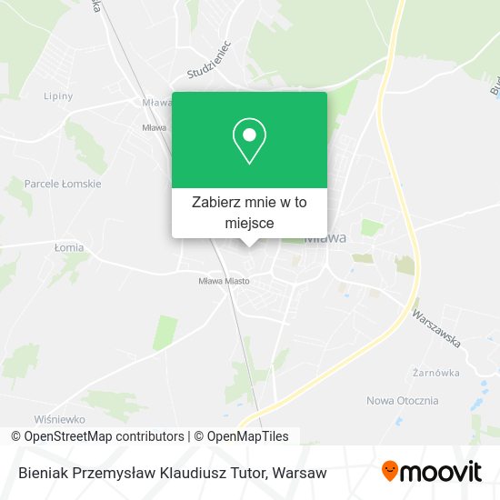 Mapa Bieniak Przemysław Klaudiusz Tutor