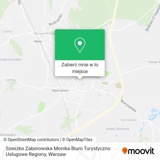 Mapa Szeszko Zaborowska Monika Biuro Turystyczno Usługowe Regiony