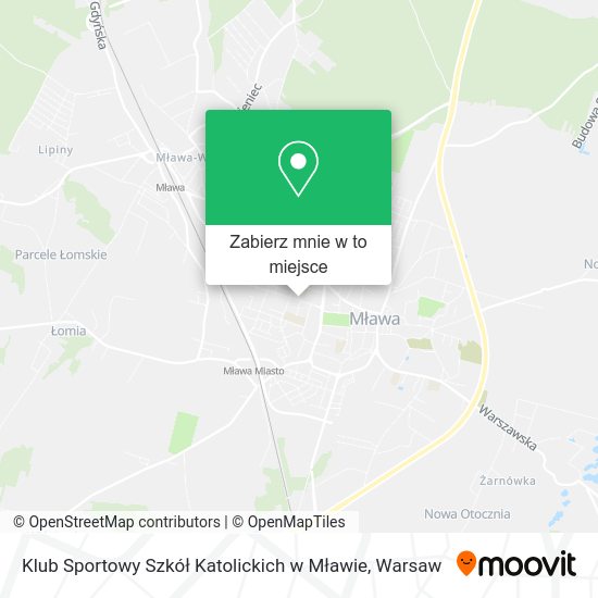 Mapa Klub Sportowy Szkół Katolickich w Mławie