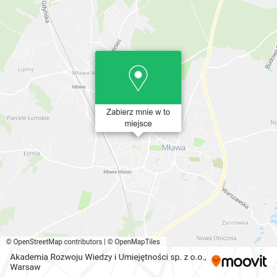 Mapa Akademia Rozwoju Wiedzy i Umiejętności sp. z o.o.