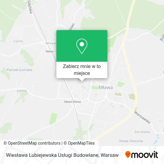 Mapa Wiesława Lubiejewska Usługi Budowlane