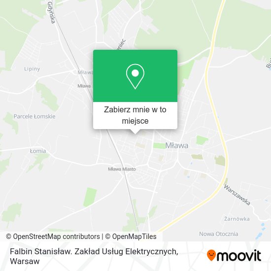 Mapa Falbin Stanisław. Zakład Usług Elektrycznych